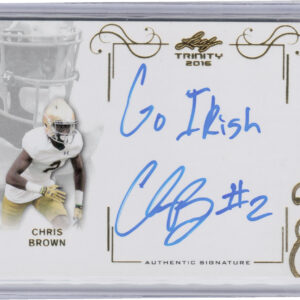 2016 Leaf Trinity Chris Brown AU #A-CB1 Irish Signatures Gold