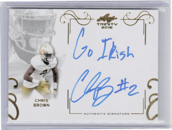 2016 Leaf Trinity Chris Brown AU #A-CB1 Irish Signatures Gold