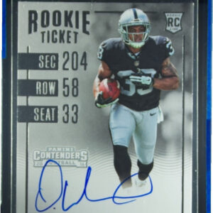 2016 Panini Contenders DeAndre Washington AU SP RC #323 Raiders