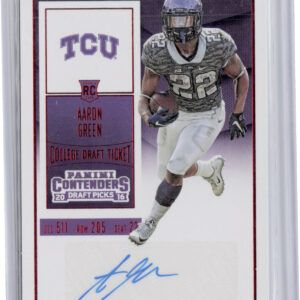 2016 Panini Contenders Draft Picks Aaron Green College Draft Ticket Red Foil AU
