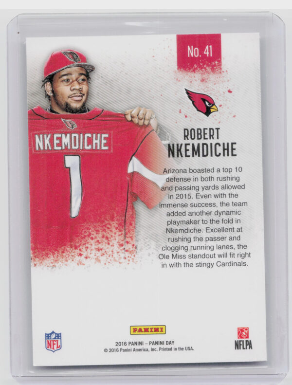 2016 Panini Day Robert Nkemdiche SN699 #41 Cardinals - Image 3