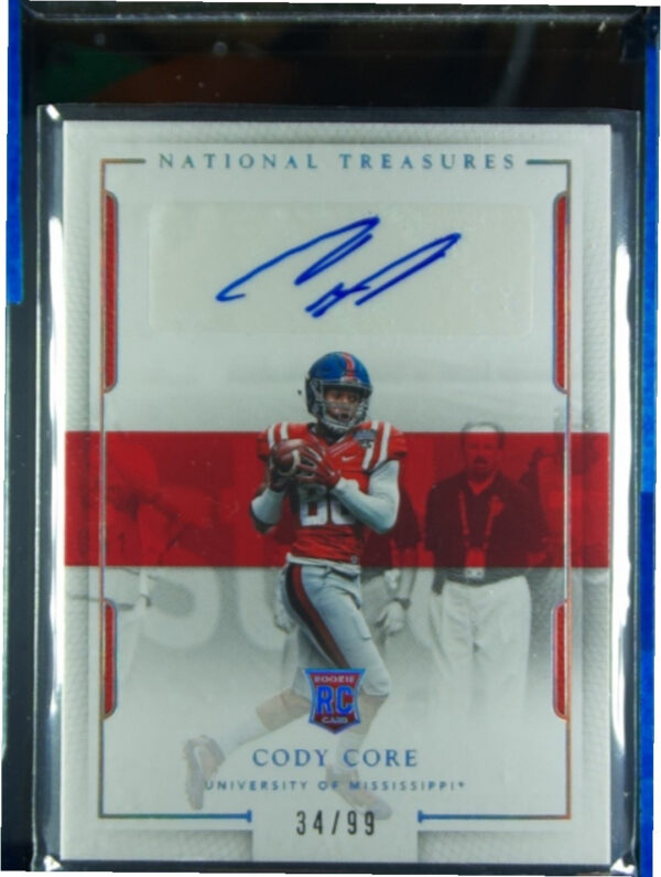 2016 Panini National Treasures Collegiate Cody Core AU SN99 #108 Rebels