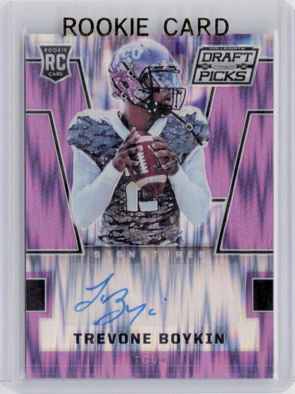 2016 Panini Prizm Collegiate Draft Picks Trevone Boykin Prizms Purple SN99 #192