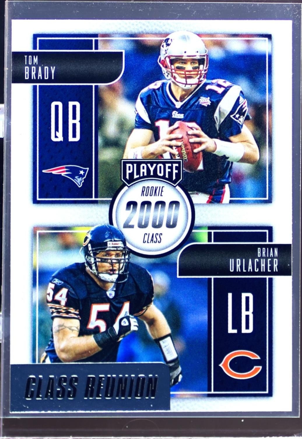 2016 Playoff Tom Brady / Brian Urlacher #CR-BU Bears Class Reunion