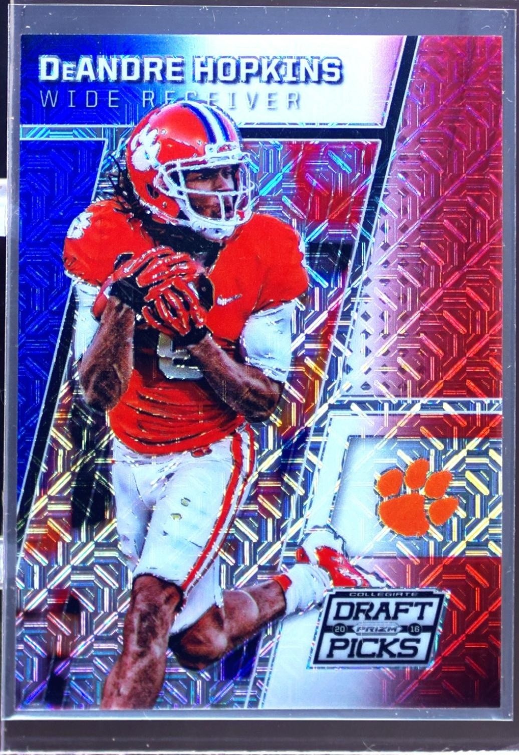 2016 Prizm Collegiate Draft Picks DeAndre Hopkins Prizms Red White and Blue /25
