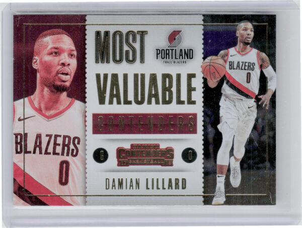 2017-18 Panini Contenders Damian Lillard #9 Blazers Most Valuable Contenders