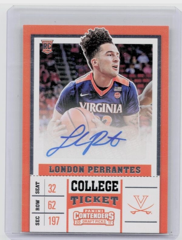 2017-18 Panini Contenders Draft Picks London Perrantes AU #129 Cavaliers College