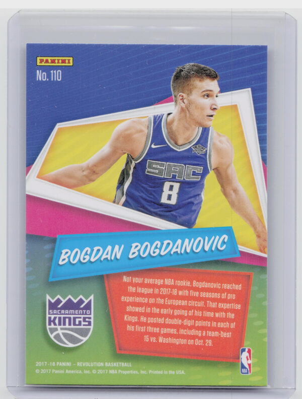 2017-18 Panini Revolution Bogdan Bogdanovic RC #110 Kings - Image 3