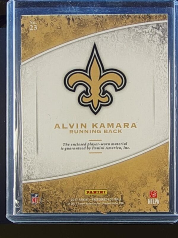 2017 Crown Royale Alvin Kamara JSY #23 Saints Jumbo Rookie Silhouettes Jerseys - Image 3