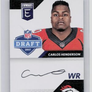 2017 Donruss Elite Carlos Henderson AU #PP-CH Broncos Pen Pals