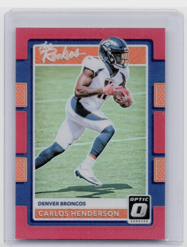 2017 Donruss Optic Carlos Henderson /99 #21 Broncos The Rookies Red