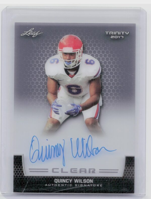 2017 Leaf Trinity Quincy Wilson AU #CA-QW1 Gators Clear Autographs