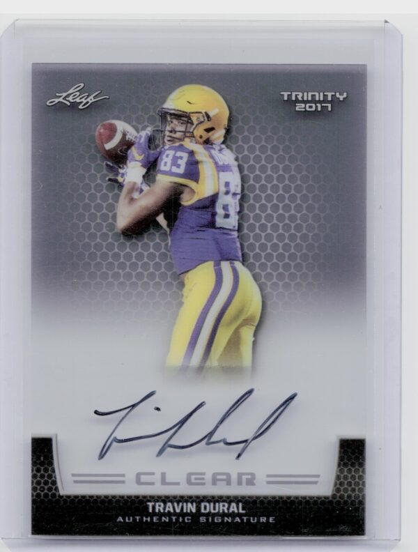 2017 Leaf Trinity Travin Dural AU #CA-TD1 Tigers Clear Autographs