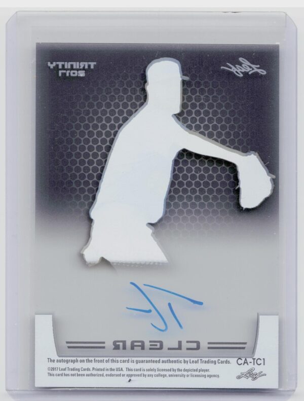 2017 Leaf Trinity Trevor Clifton Auto #CA-TC1 Cubs Clear Autographs Gray - Image 3