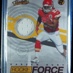 2017 Panini Absolute Kareem Hunt MEM #17 Chiefs Rookie Force