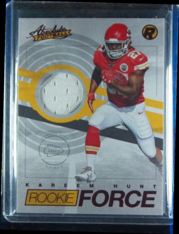2017 Panini Absolute Kareem Hunt MEM #17 Chiefs Rookie Force