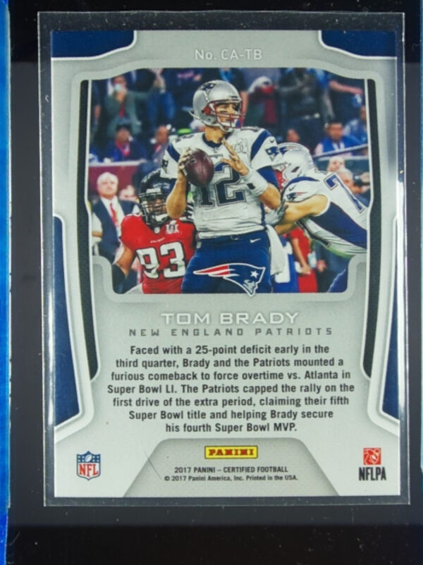 2017 Panini Certified Tom Brady #CA-TB Patriots Certified Accomplishments - Image 3