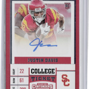 2017 Panini Contenders Draft Picks Justin Davis AU #161 Trojans