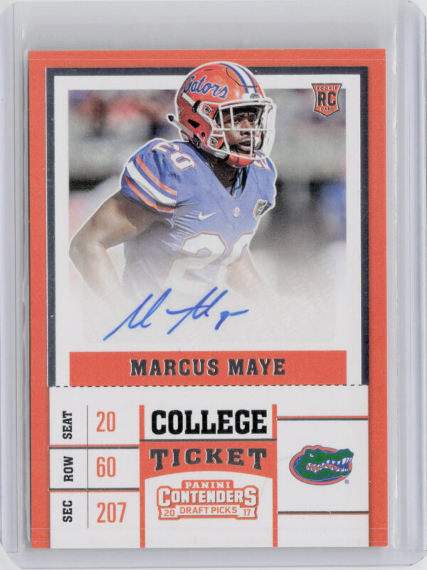2017 Panini Contenders Draft Picks Marcus Maye AU #248 Gators