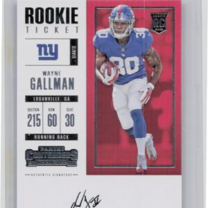 2017 Panini Contenders Wayne Gallman AU RC #316 Giants