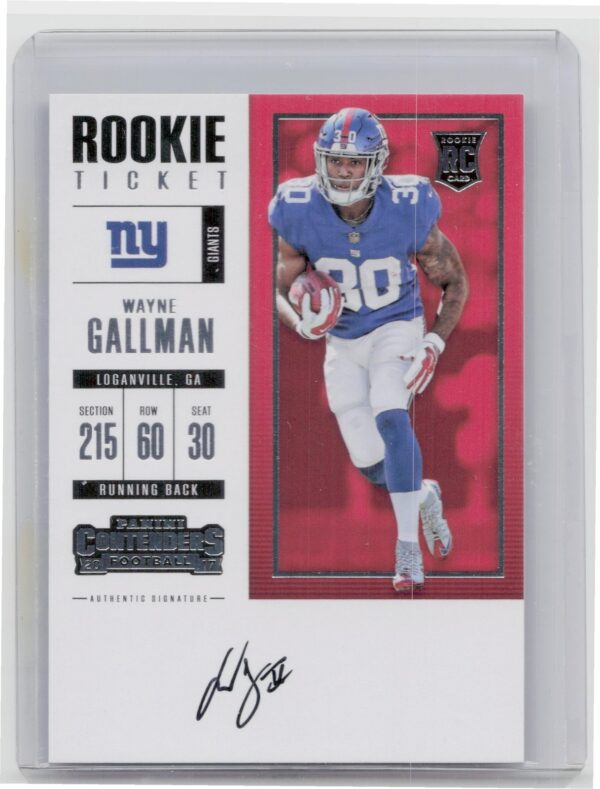 2017 Panini Contenders Wayne Gallman AU RC #316 Giants