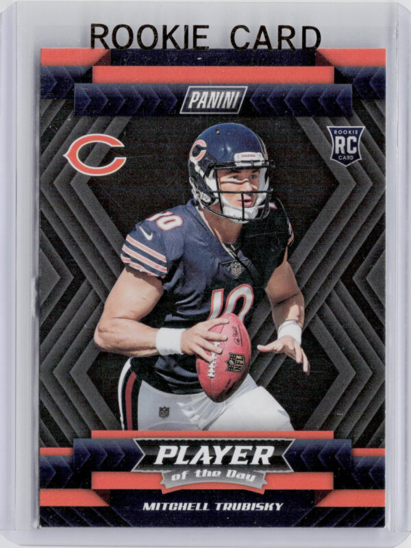 2017 Panini Player of the Day Mitchell Trubisky #R1 Bears Player of the Day Rook
