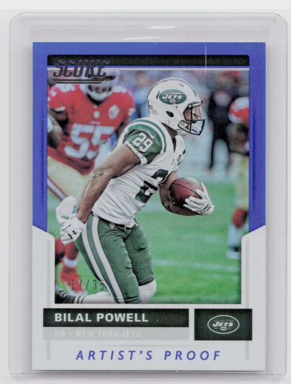 2017 Score Bilal Powell Artist's Proof /35 #292 Jets
