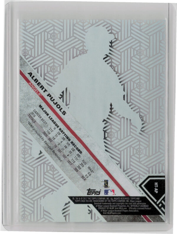 2017 Topps High Tek Albert Pujols Chainlink Hexagons #HT-AP Angels - Image 3