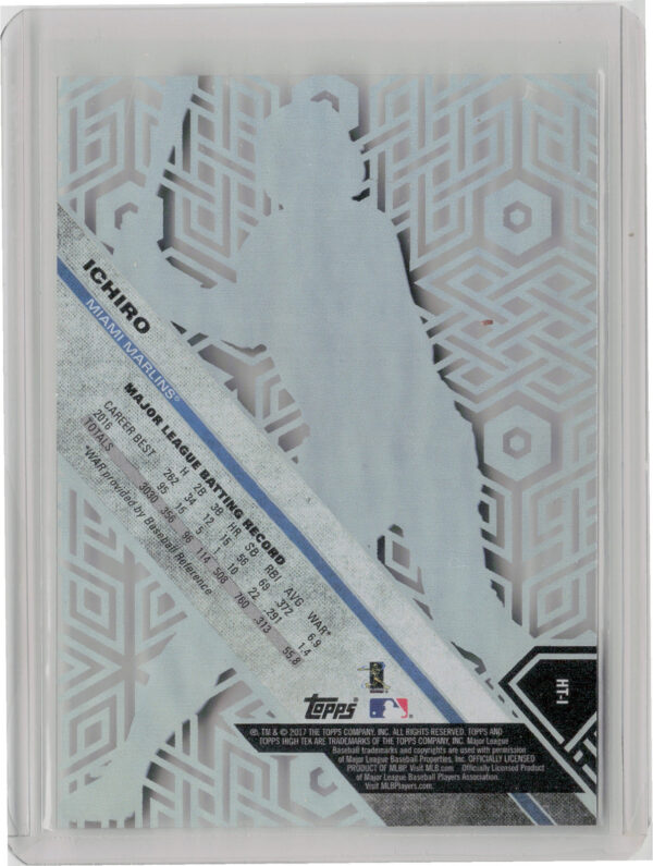 2017 Topps High Tek Ichiro Chainlink Hexagons #HT-I Marlins - Image 3
