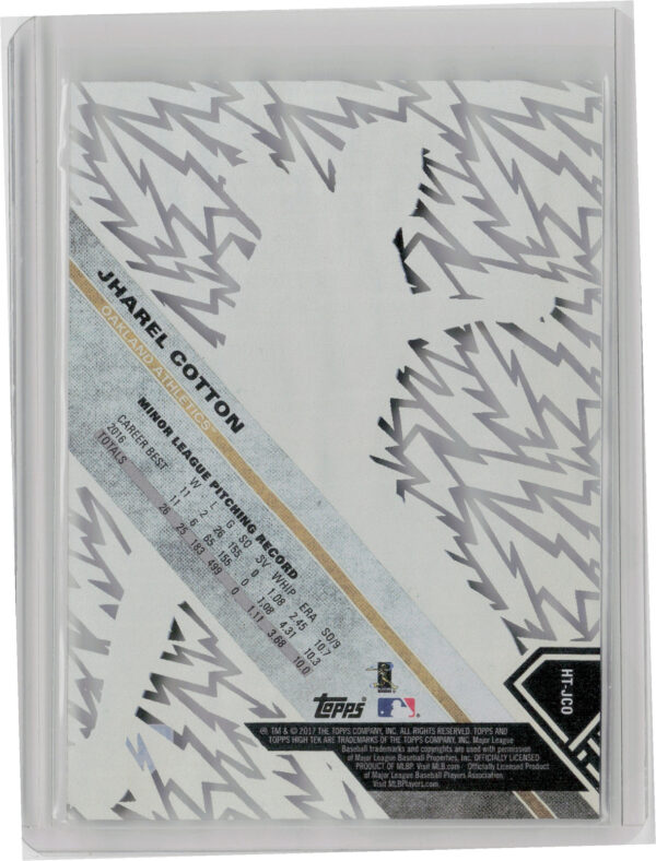 2017 Topps High Tek Jharel Cotton Lightning #HT-JCO Athletics - Image 3