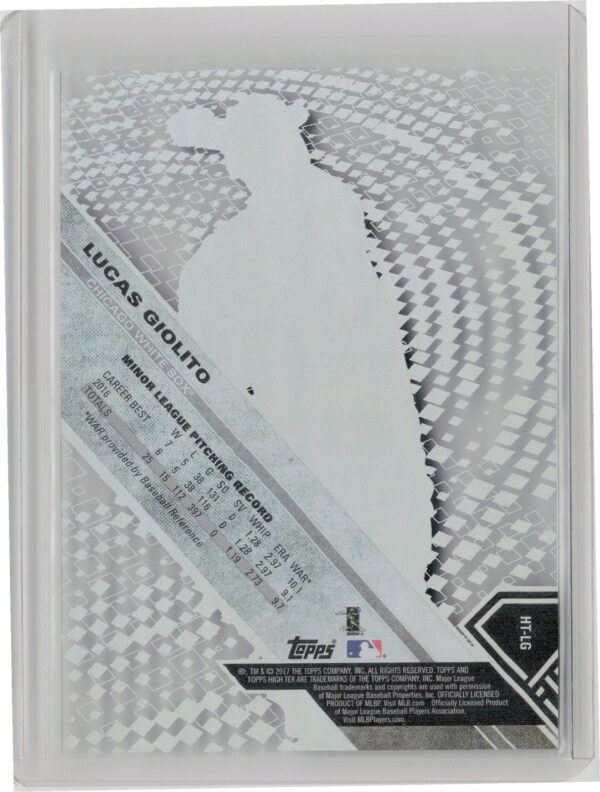 2017 Topps High Tek Lucas Giolito #HT-LG Sox - Image 3