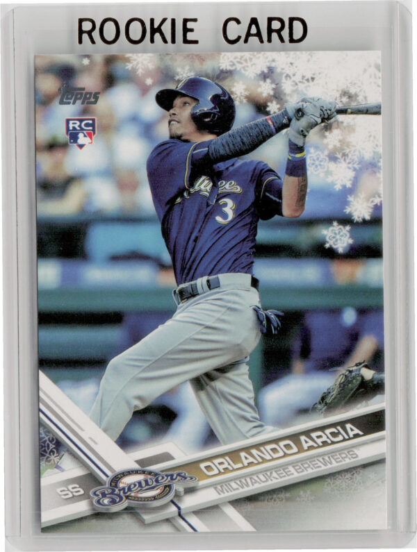 2017 Topps Holiday Orlando Arcia RC #HMW139 Brewers