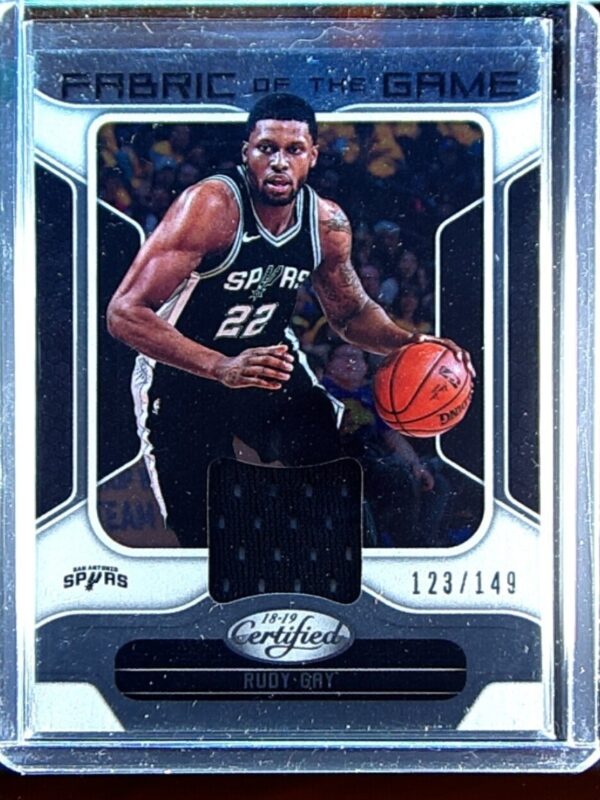 2018-19 Certified Rudy Gay JSY /149 #FB-RGY Spurs Fabric of the Game