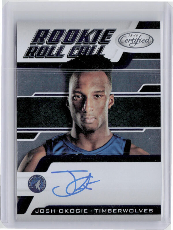 2018-19 Panini Certified Josh Okogie AU #RRC-JO Timberwolves Rookie Roll Call