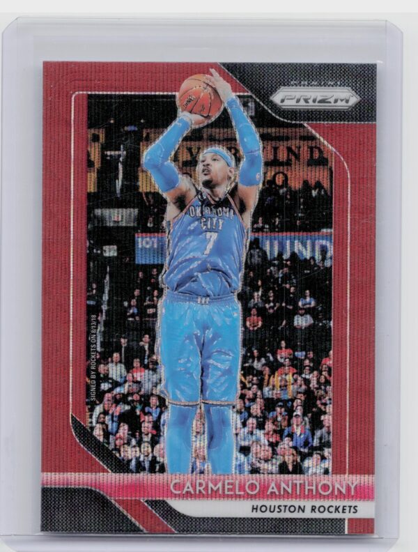 2018-19 Prizm Carmelo Anthony Prizms Ruby Wave #59 Rockets