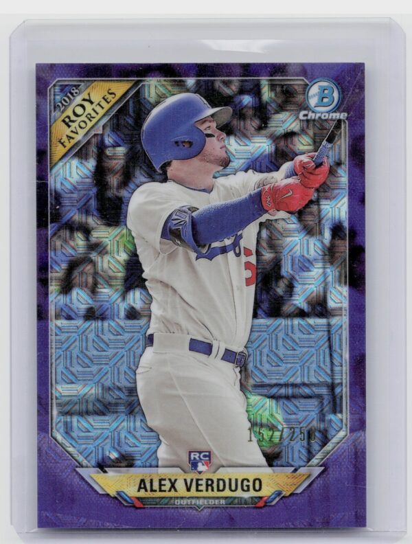 2018 Bowman Alex Verdugo SN250 #ROYF-AV Dodgers Chrome Rookie of the Year