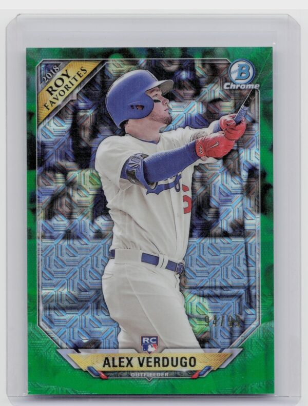 2018 Bowman Alex Verdugo SN99 #ROYF-AV Dodgers Chrome Rookie of the Year