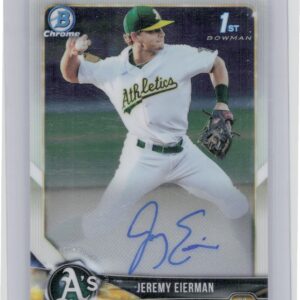2018 Bowman Draft Jeremy Eierman AU #CDA-JE Athletics Chrome Draft Pick Autograp