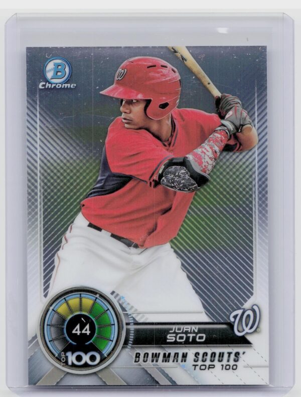 2018 Bowman Juan Soto #BTP-44 Nationals Bowman Chrome Scouts' Top 100