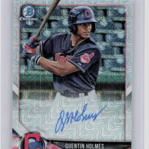 2018 Bowman Quentin Holmes AU #BMA-QH Indians Chrome Mega Autographs