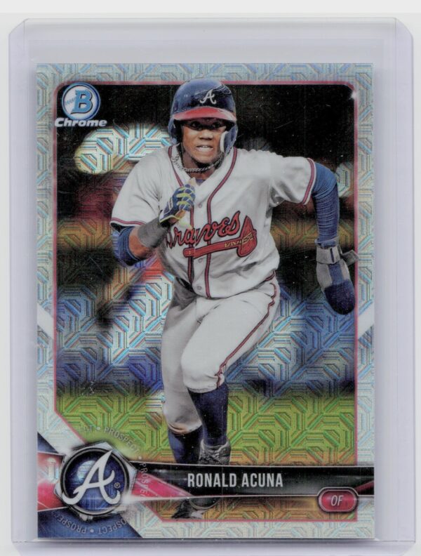 2018 Bowman Ronald Acuna #BCP1 Braves Chrome Prospects Mojo Refractor