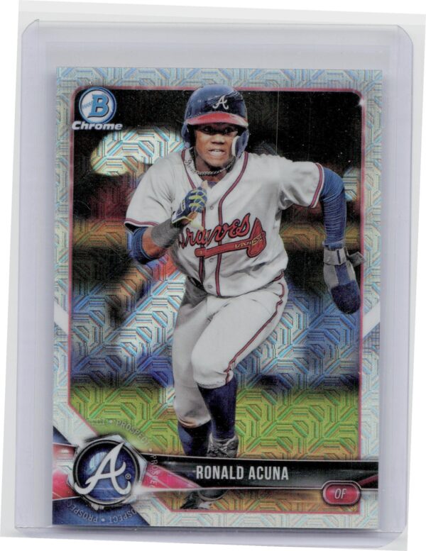 2018 Bowman Ronald Acuna #BCP1 Braves Chrome Prospects Mojo Refractor