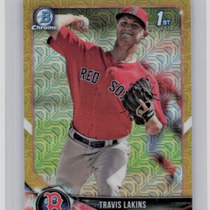 2018 Bowman Travis Lakins /50 #BCP139 Sox Chrome Prospects Mojo Refractor Gold