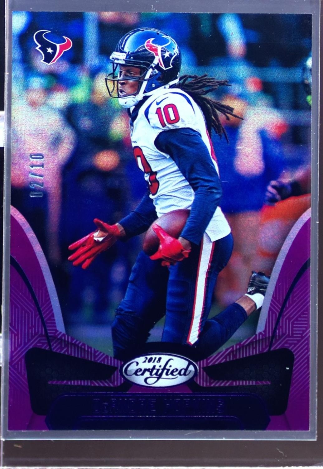 2018 Certified DeAndre Hopkins Mirror Purple /10 #90 Texans