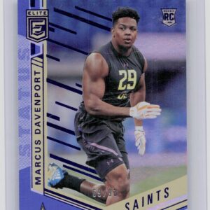 2018 Donruss Elite Marcus Davenport Status /93 #107 Saints