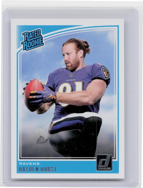 2018 Donruss Hayden Hurst RC Aqueous Test #339 Ravens