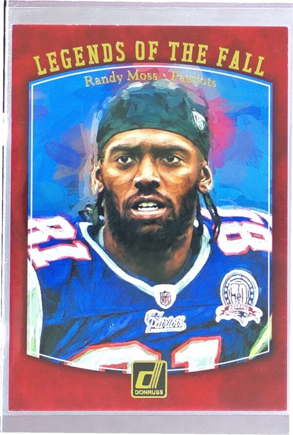 2018 Donruss Randy Moss #LF-4 Patriots Legends of the Fall Red