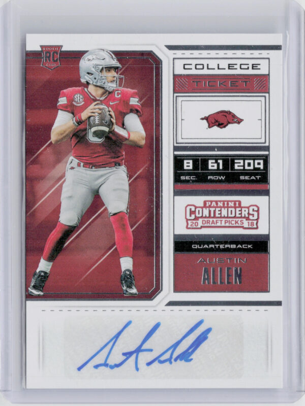 2018 Panini Contenders Draft Picks Austin Allen AU #278 Razorbacks