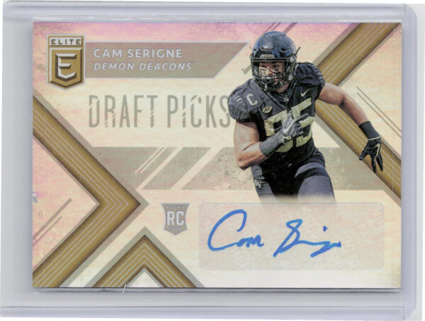 2018 Panini Elite Draft Picks Cam Serigne AU #119 Deacons Draft Picks Autographs