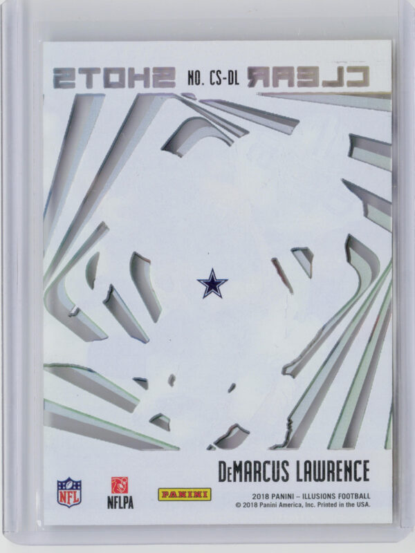 2018 Panini Illusions DeMarcus Lawrence SN299 #CS-DL Cowboys Clear Shots Gold - Image 3